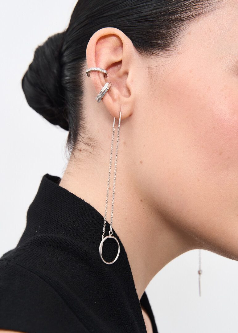 Silver "ring" earrings