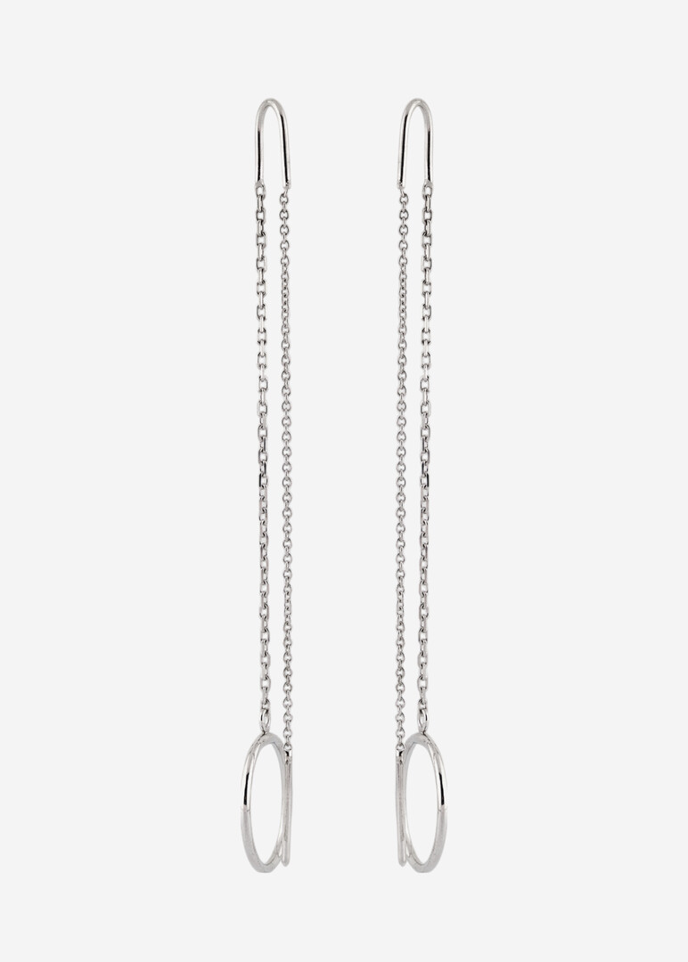 Silver "ring" earrings