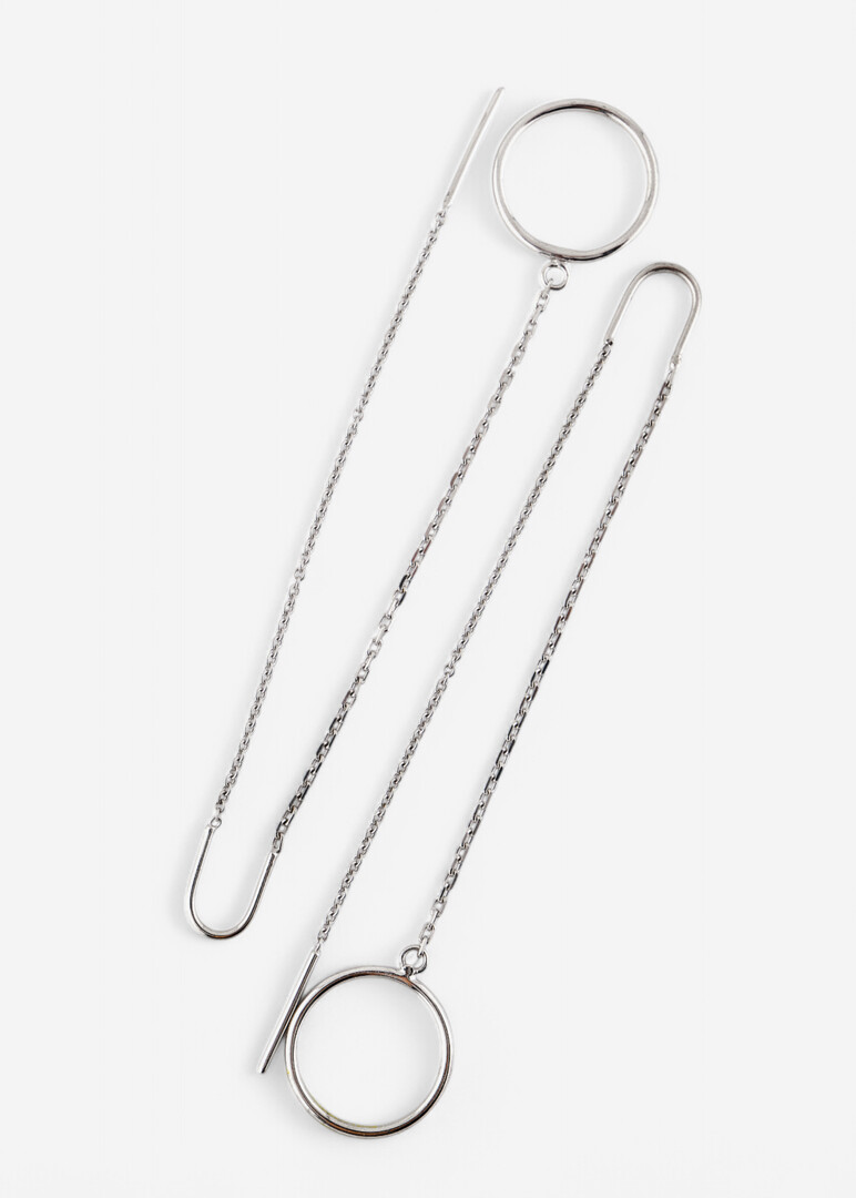 Silver "ring" earrings