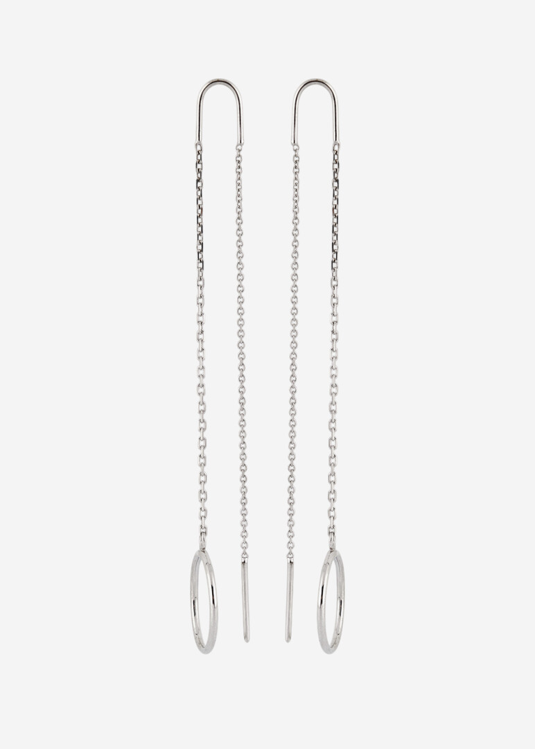 Silver "ring" earrings