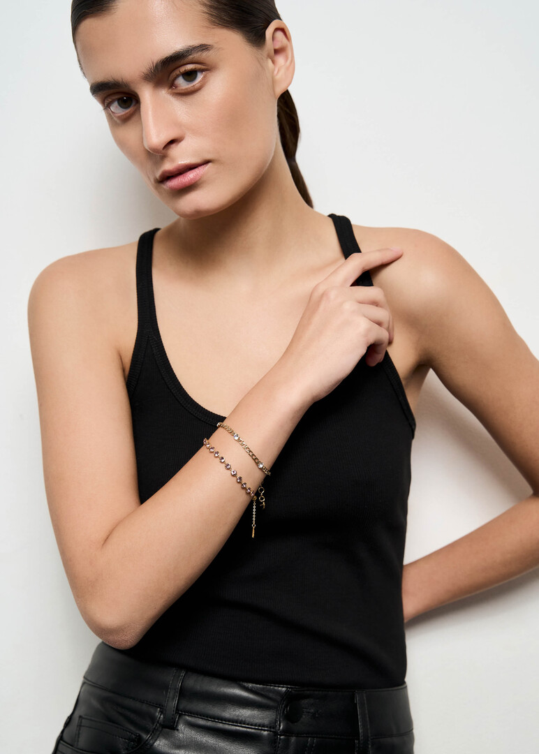 Gold bracelet with SYMPHONIA crystal