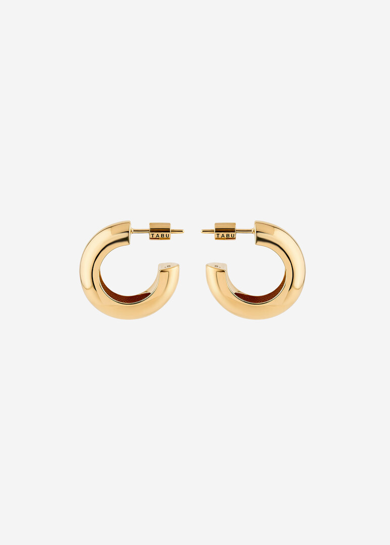 gold-plated silver earrings GLOW HOOPS