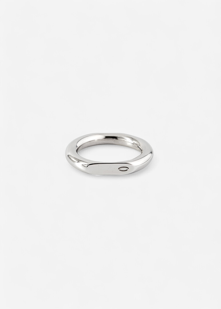 silver ring with section