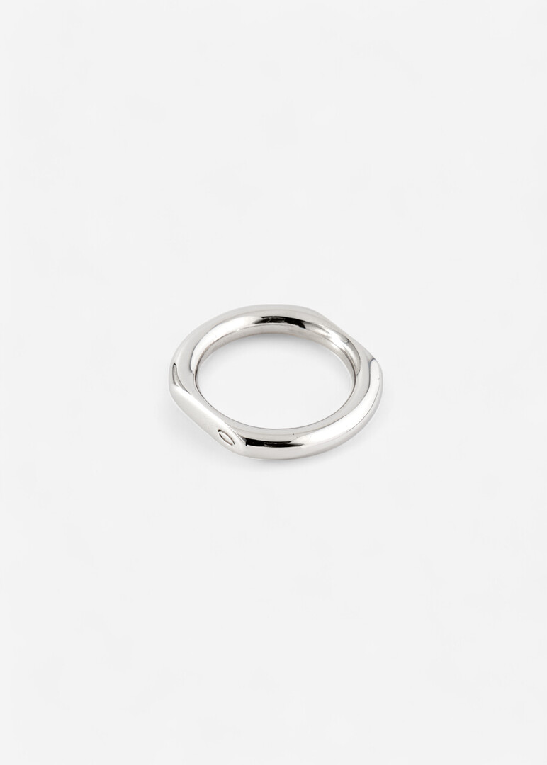 silver ring with section