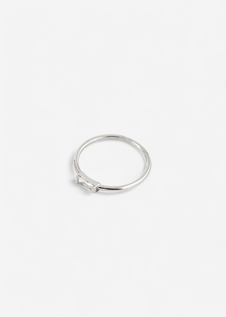 silver ring with cubic zirconia «Baget»
