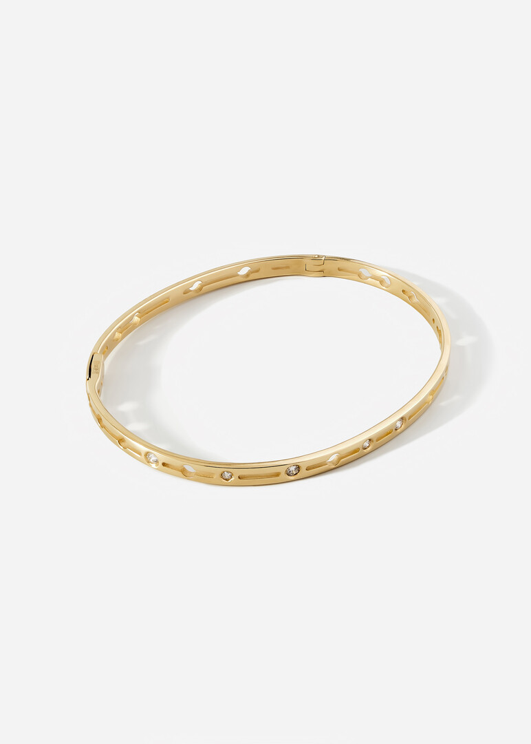 Gold and diamond bracelet