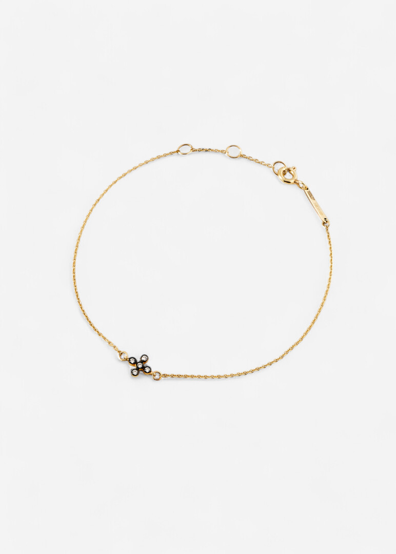 Gold and diamond bracelet