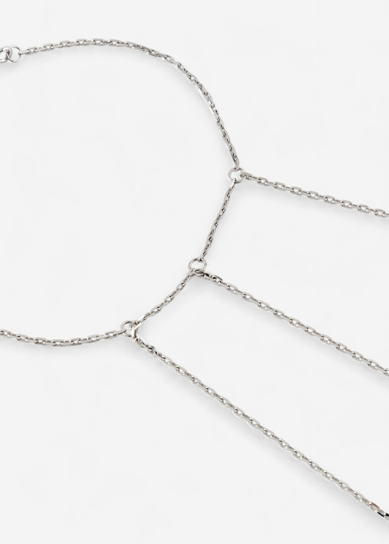slave bracelet made of silver with three chains