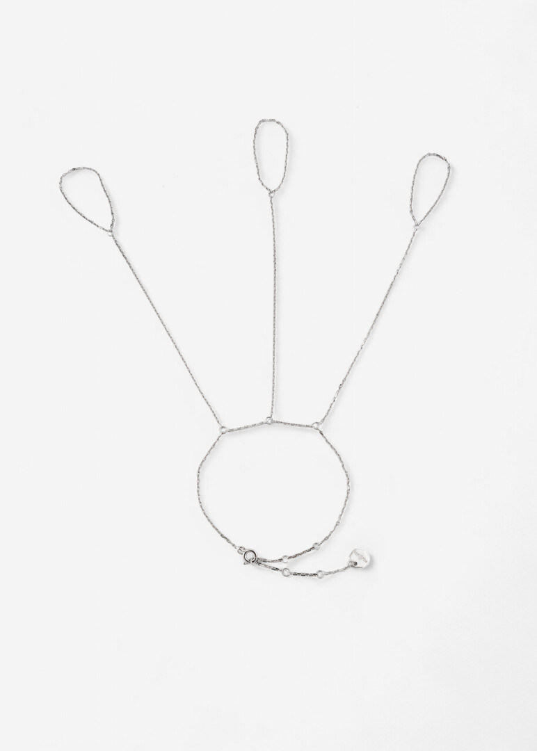 slave bracelet made of silver with three chains