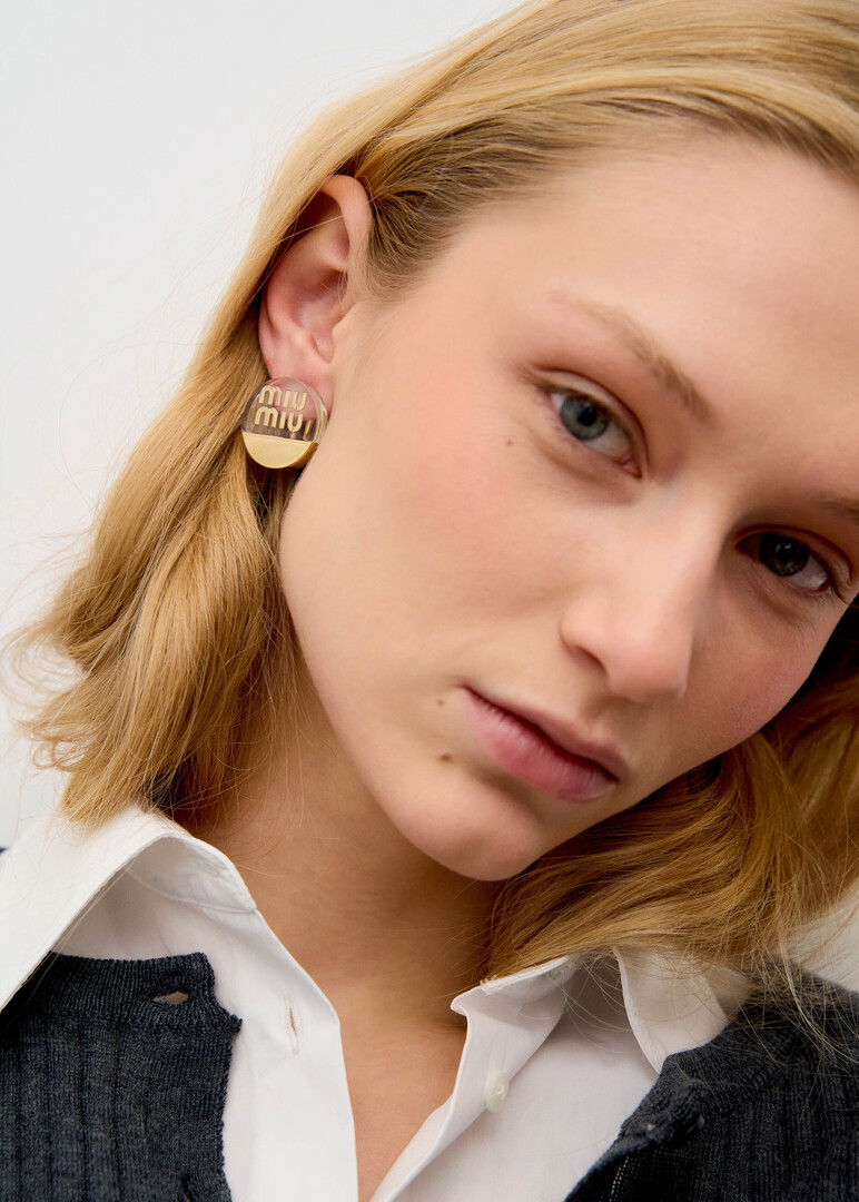 Golden clip on  Miu Miu
