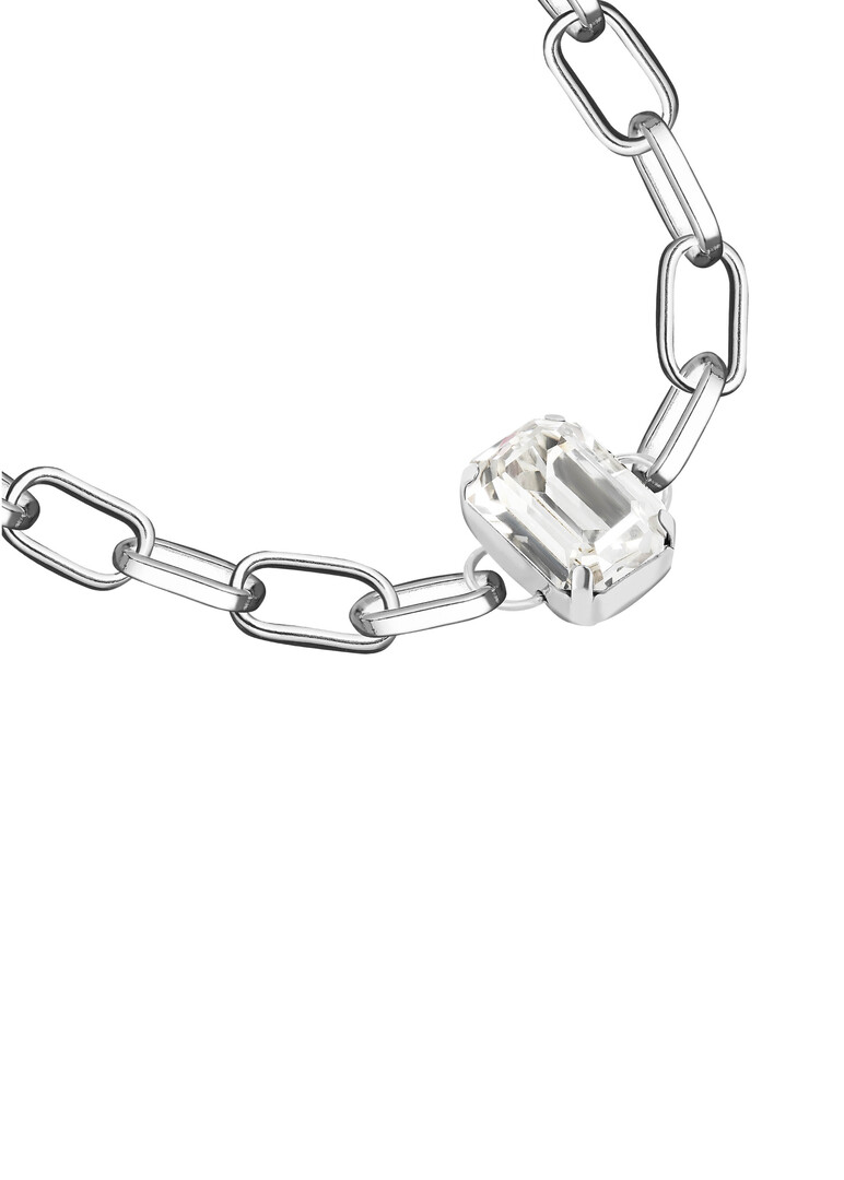 Серебристый браслет c кристаллом Crystallized