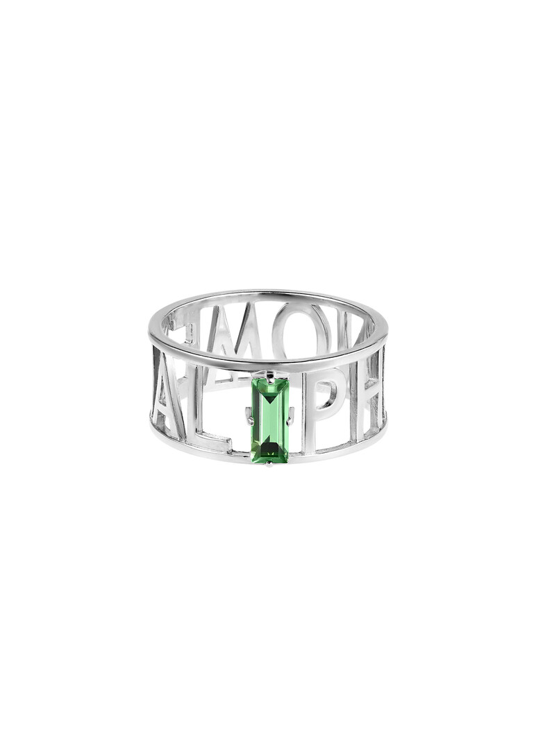 Silver ring with Crystal Phenomenal Girl Rhodium