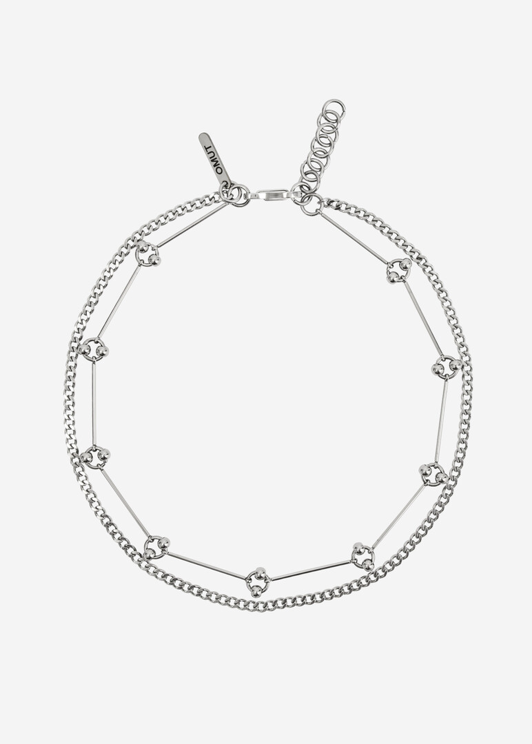 Choker made of chain and piercing elements STAKES made of steel