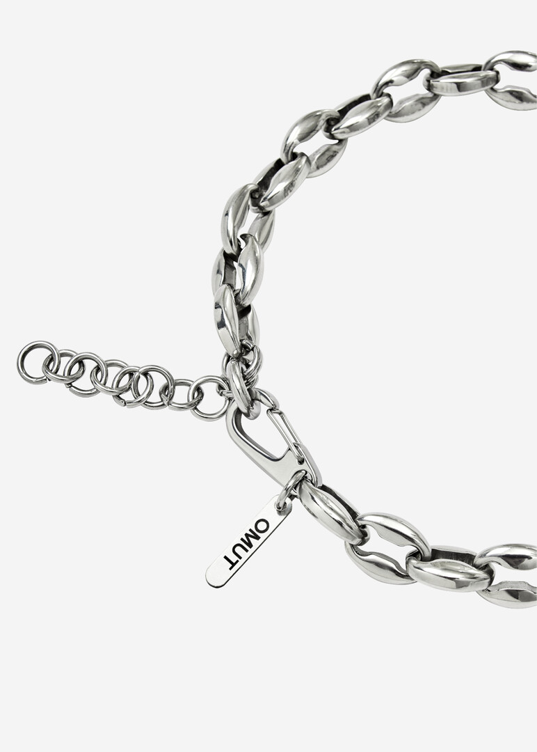 Choker with a massive LUCKY HEART PLAY made of steel and bronze with rhodium coating