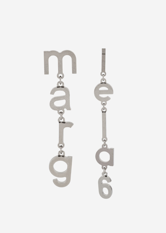 Асимметричные серьги MM6 Maison Margiela Асимметричные серьги MM6