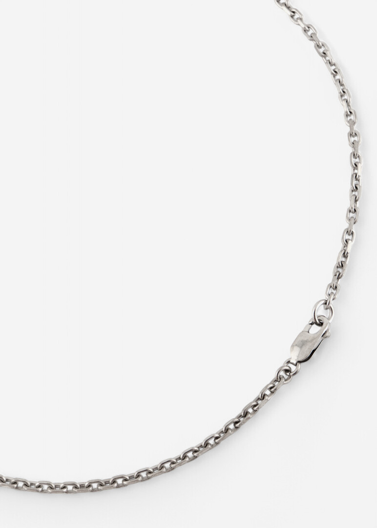 Key and army tag Double pendant on a thin chain