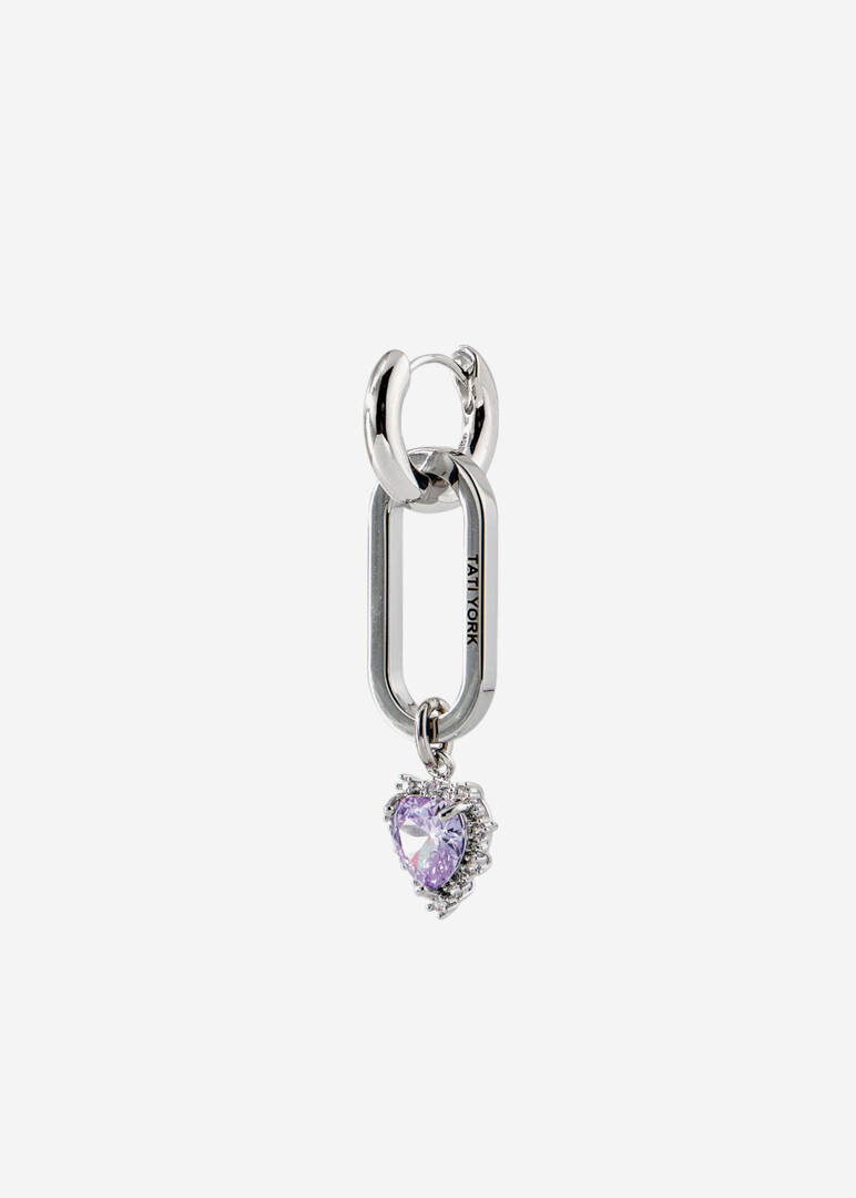 Silver monoser Vivi ear light purple