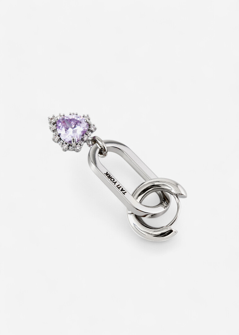 Silver monoser Vivi ear light purple