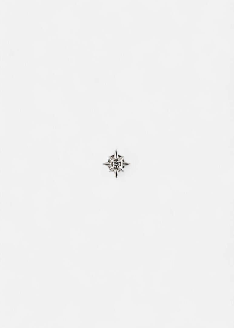 Piercing made of gold and diamond