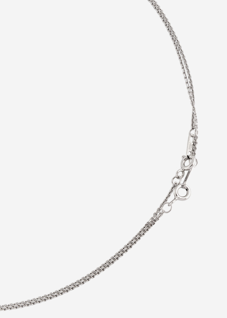 Silver necklace "Princess + Baguette"