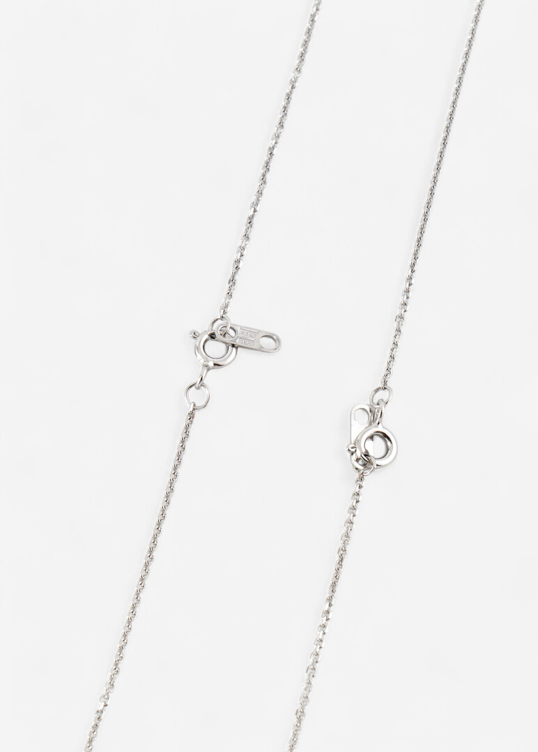 Silver necklace "Heart + Drop"