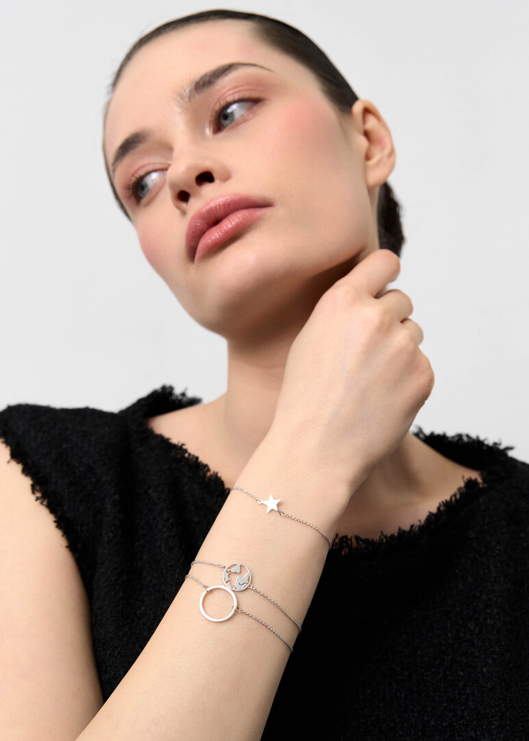 Silver bracelet "Orbit"