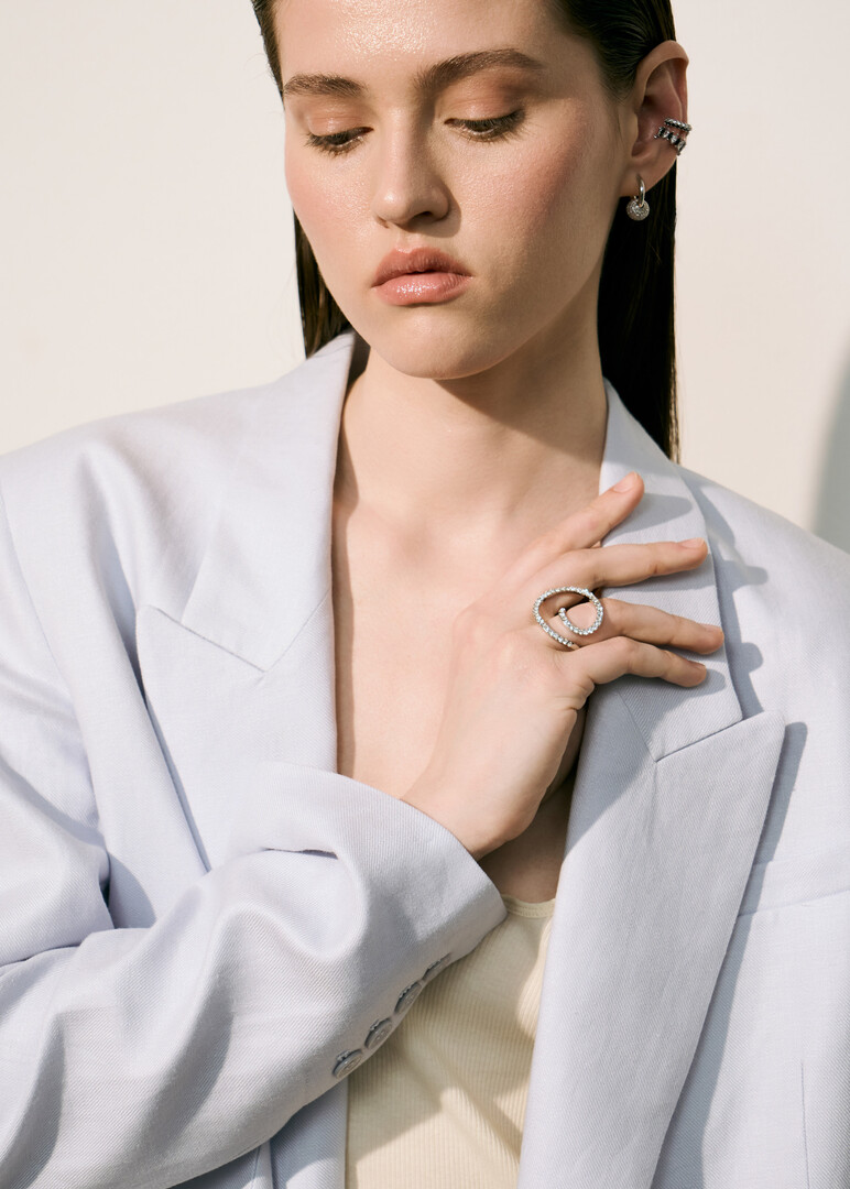 silver Spiral ring