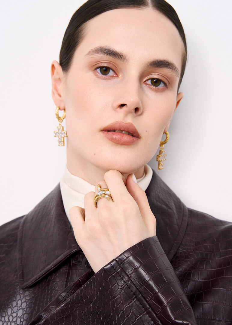 bicolor silver ring