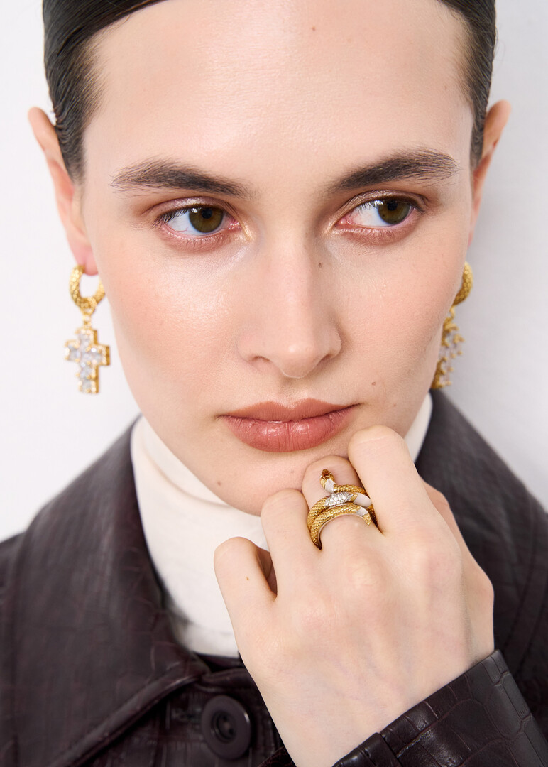bicolor silver ring
