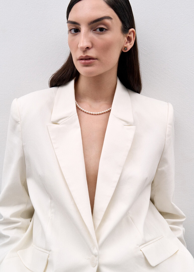 silver crystal pearl necklace