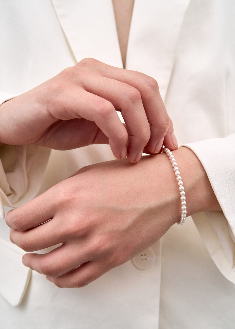 silver bead bracelet