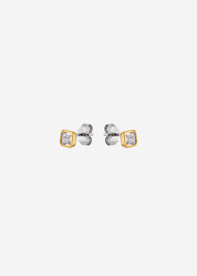 gold-plated cubic zirconia earrings