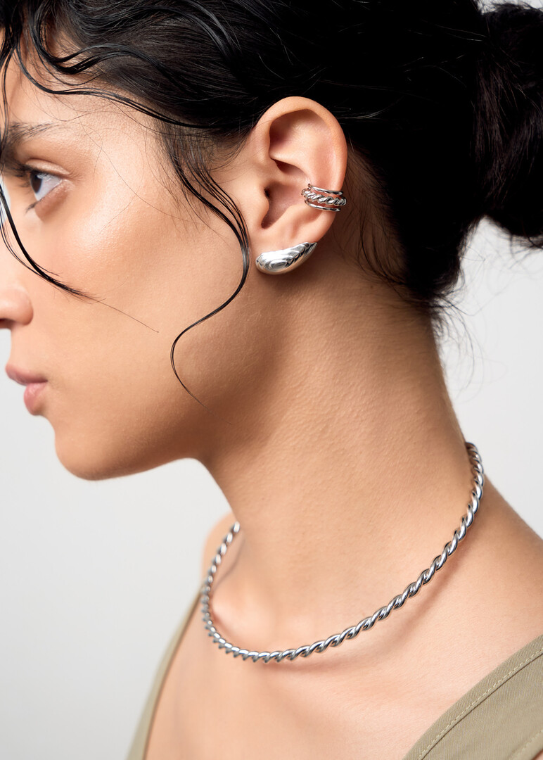 silver earrings