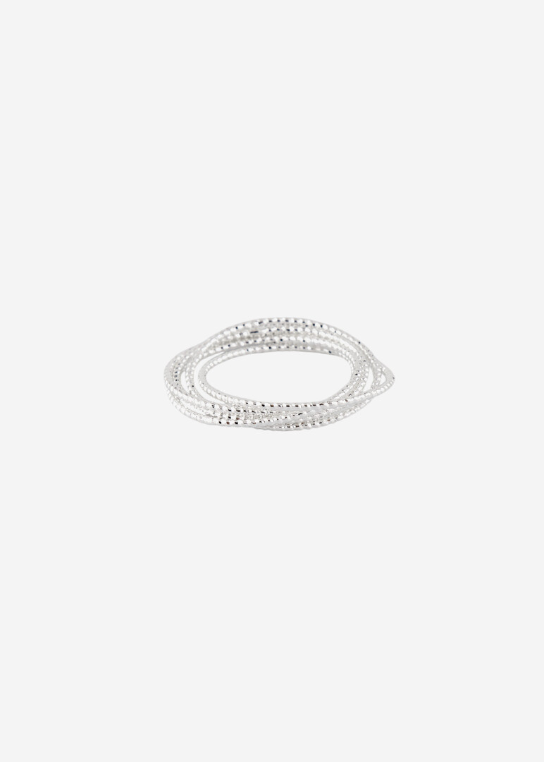 gold-plated multi-layered thin ring with textur