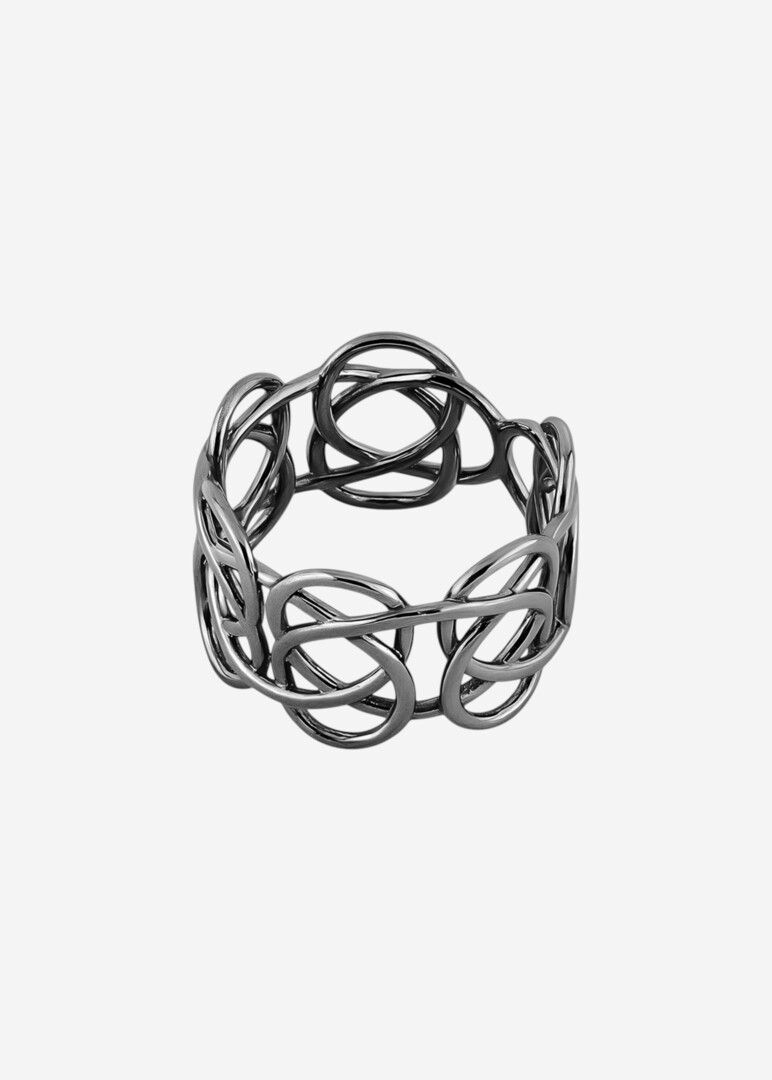 black silver tattoo ring