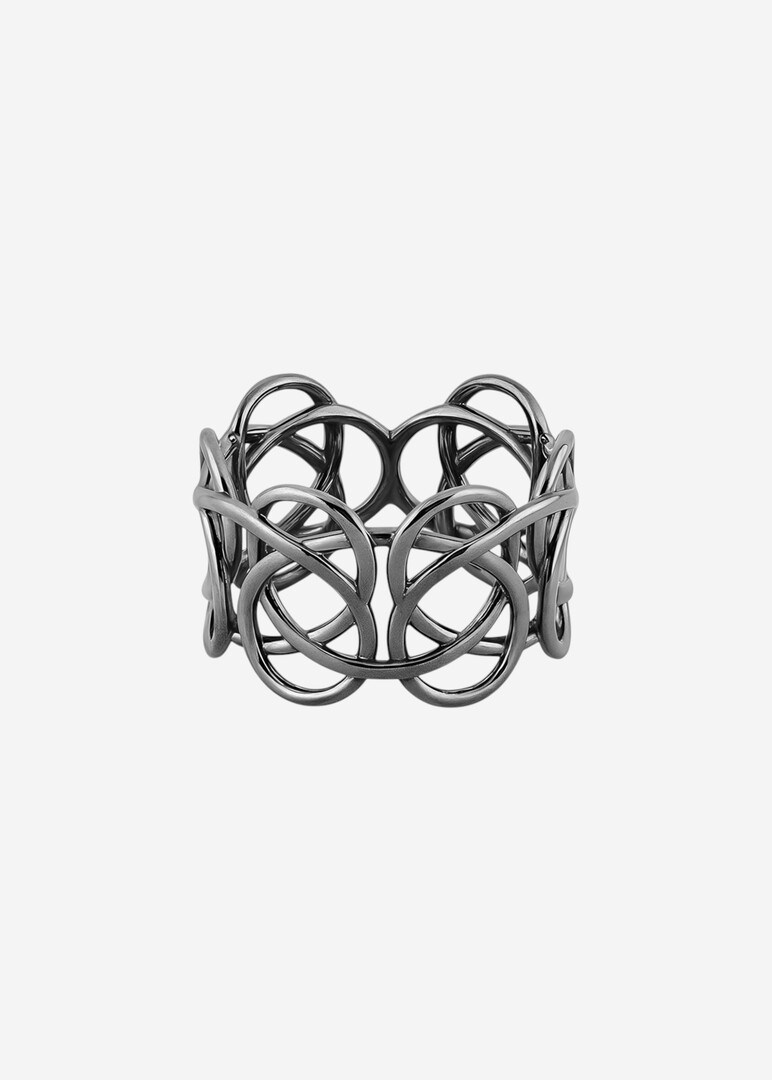 black silver tattoo ring