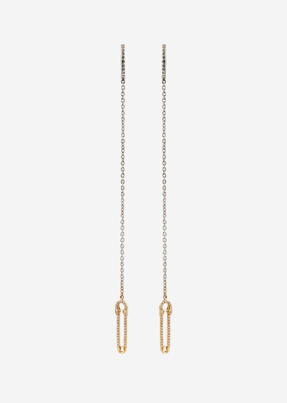 Серьги с подвесами Adelya Jewellery Серьги из золота с бриллиантами
