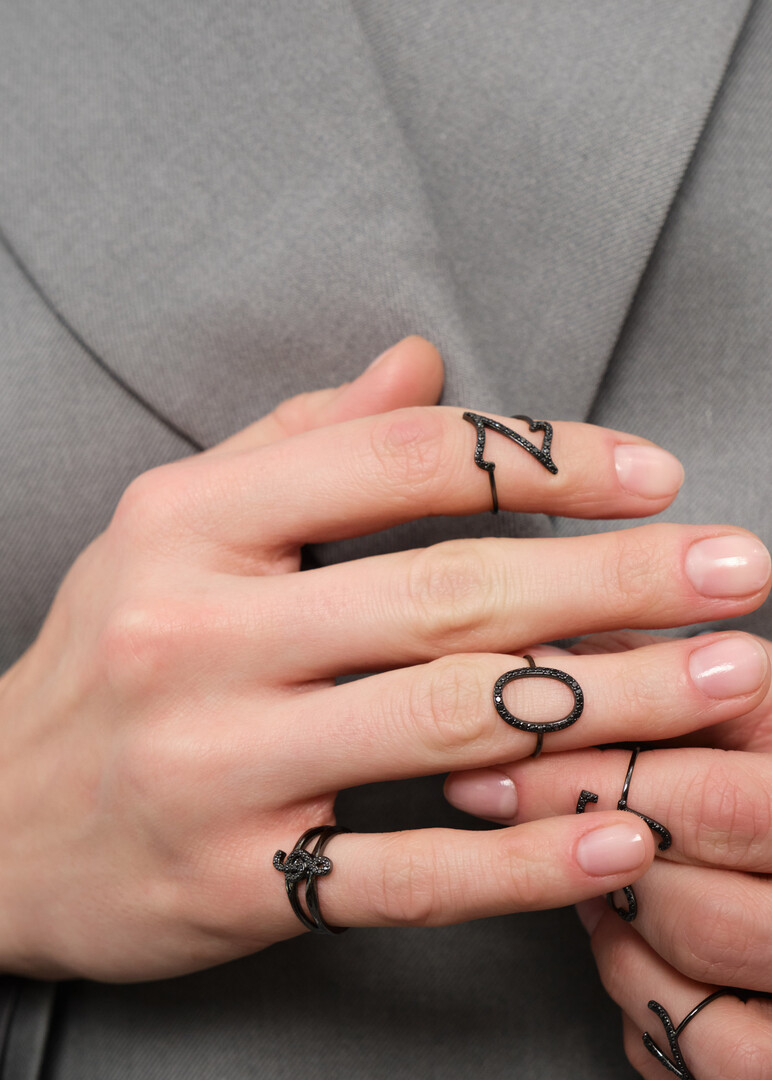 Gold and diamond ring