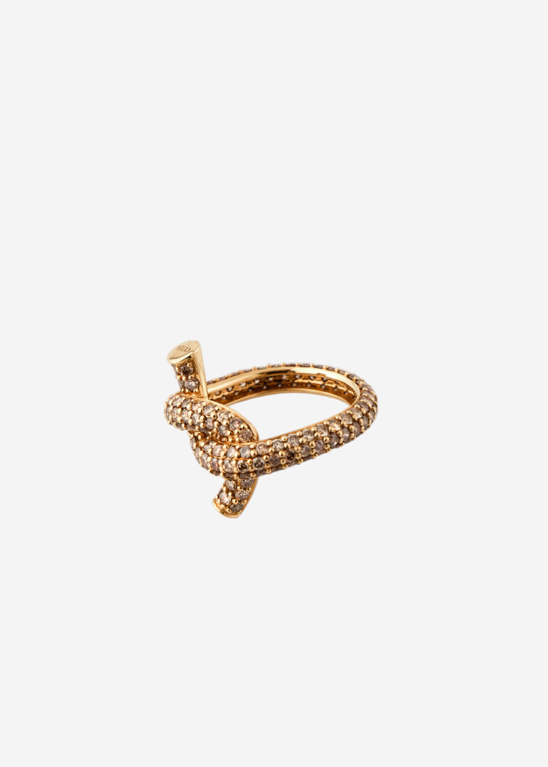 Gold and diamond ring