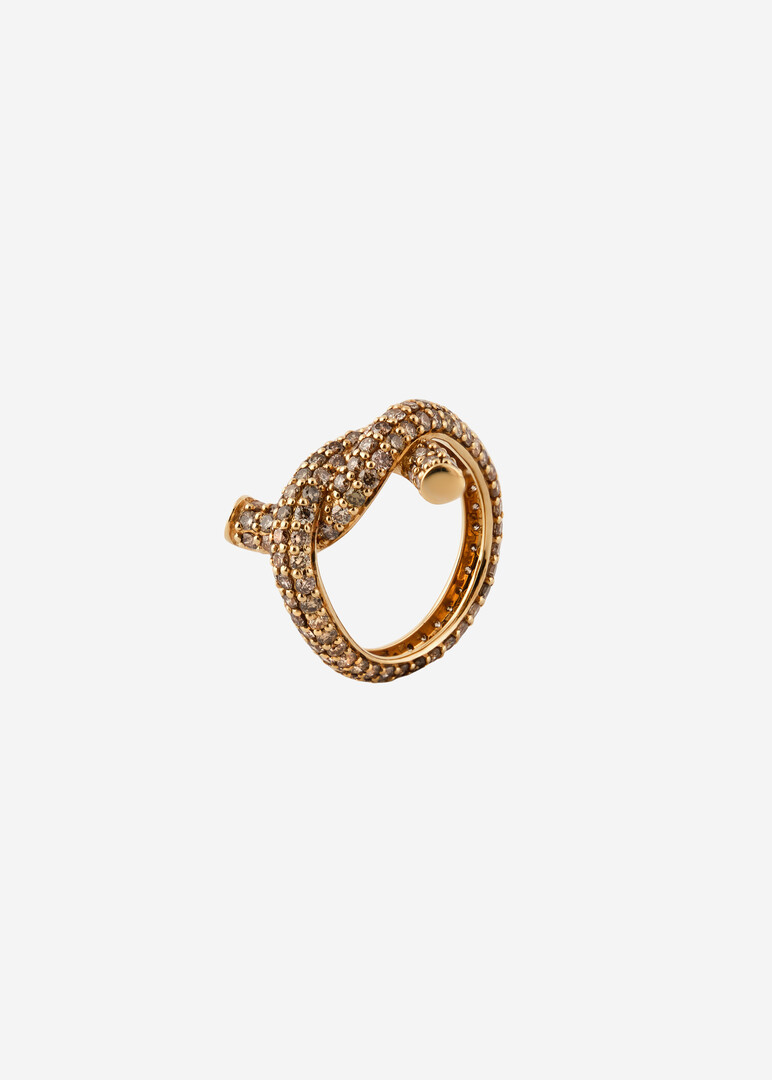 Gold and diamond ring