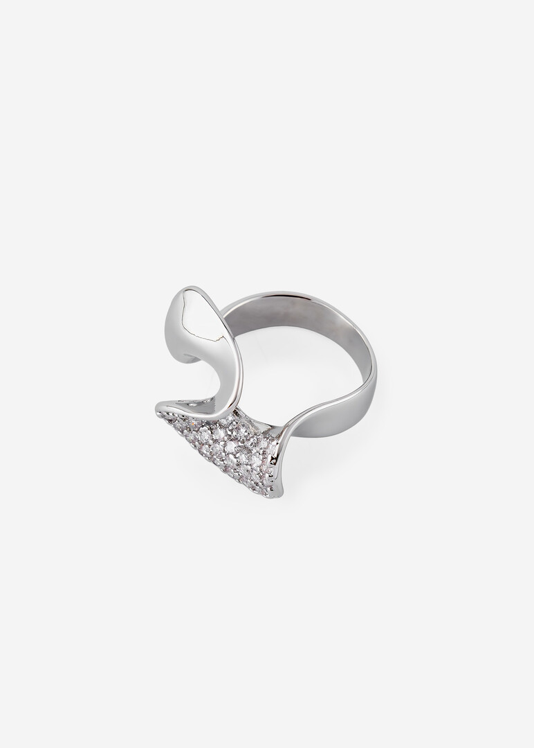 wave crystal ring