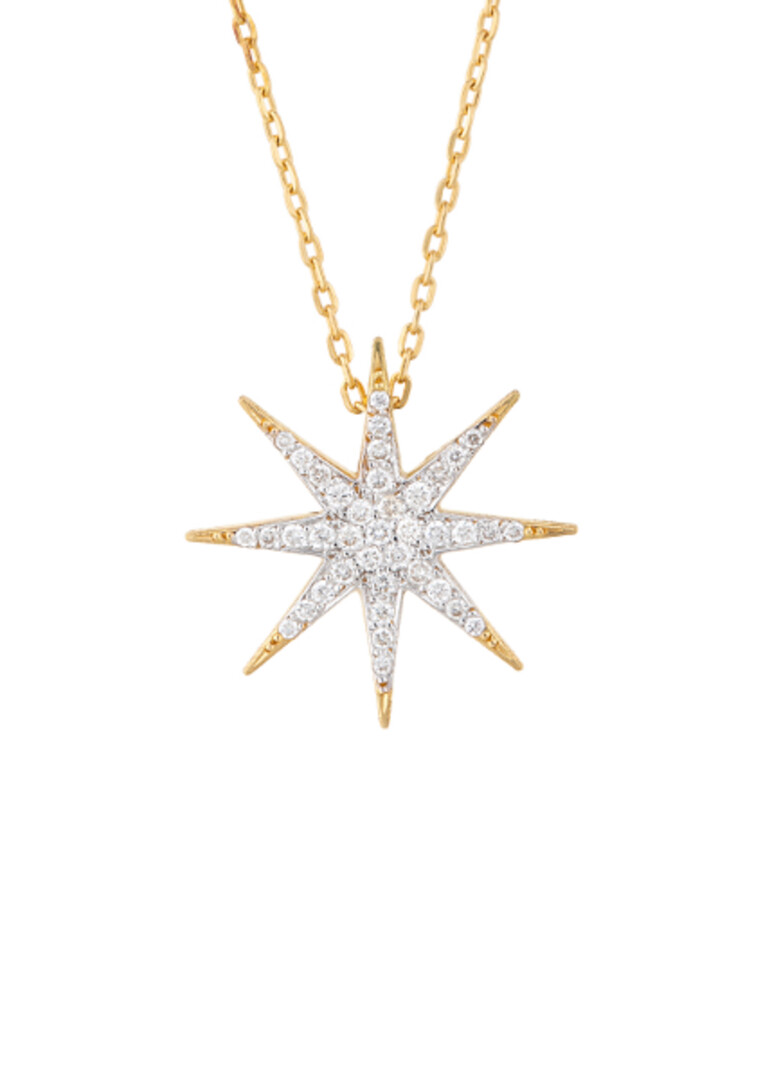 diamond-encrusted gold sun pendant