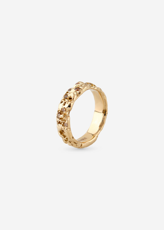 Тонкие кольца Kintsugi Jewelry Кольцо из золота с бриллиантами