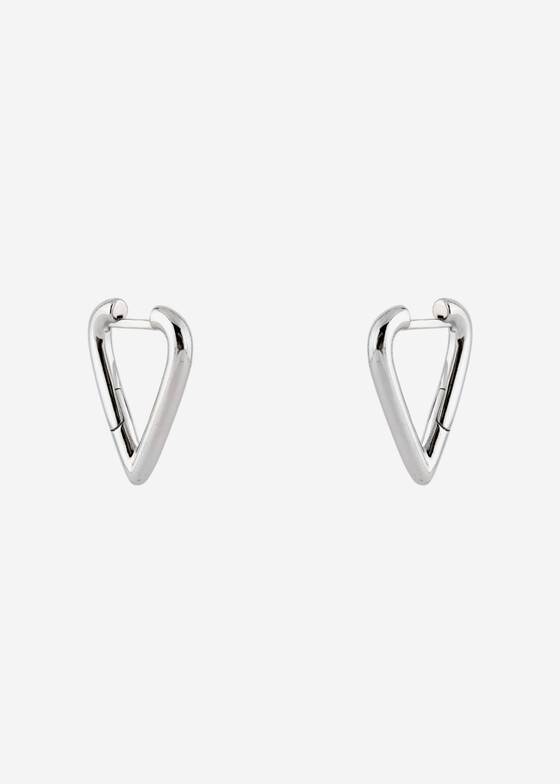 Серьги Avgvst Хупы «Сердца» из серебра