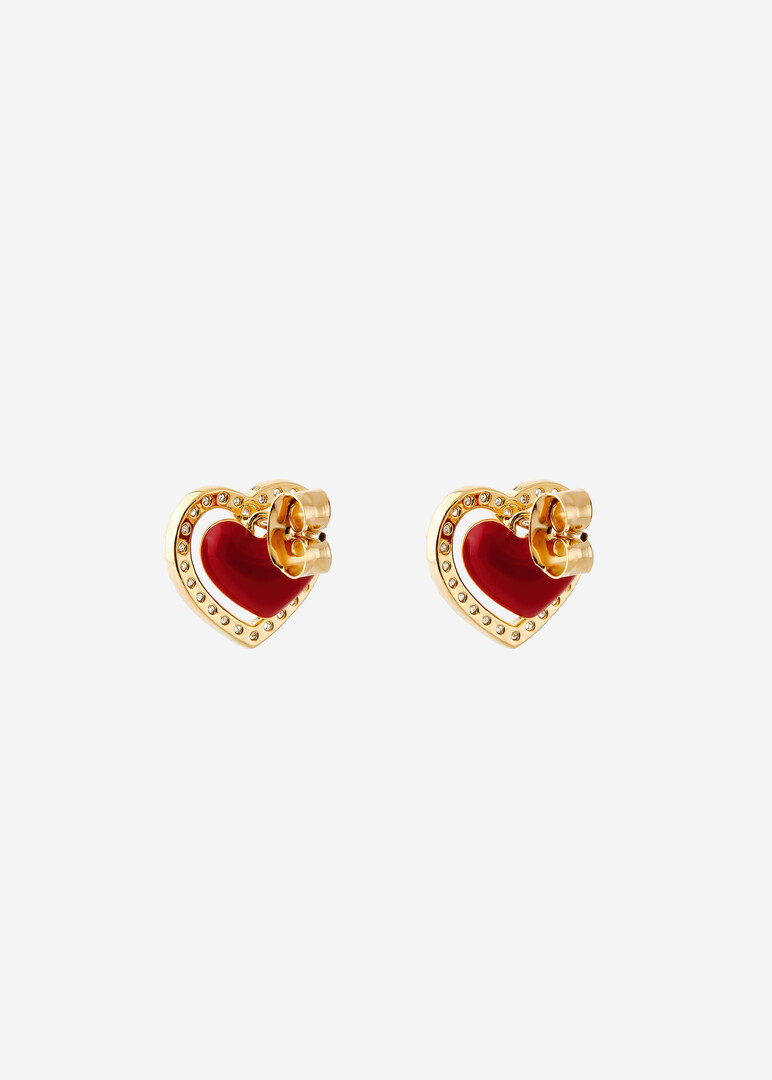 gold-tone heart earrings