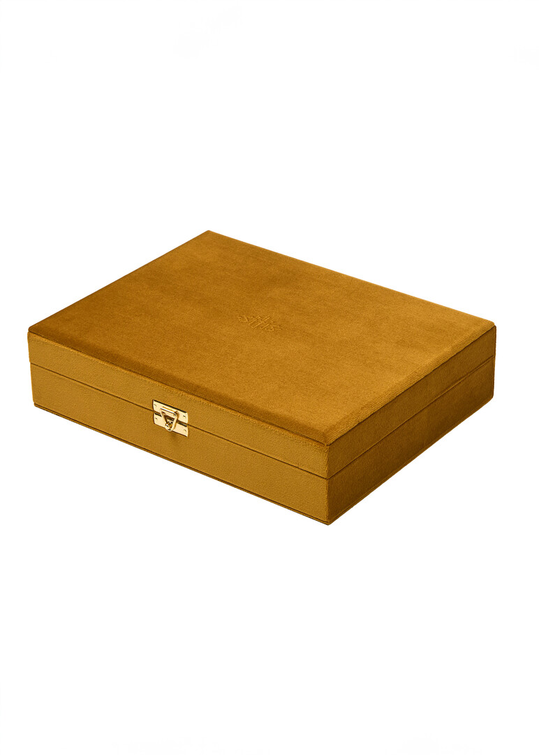 velvet single-tier jewelry box Mustard / Med