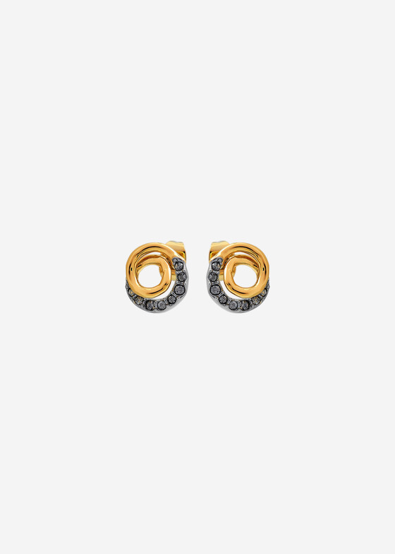 Пусеты Alexis Bittar Solanales Gold Crystal Spiral Stud Earring