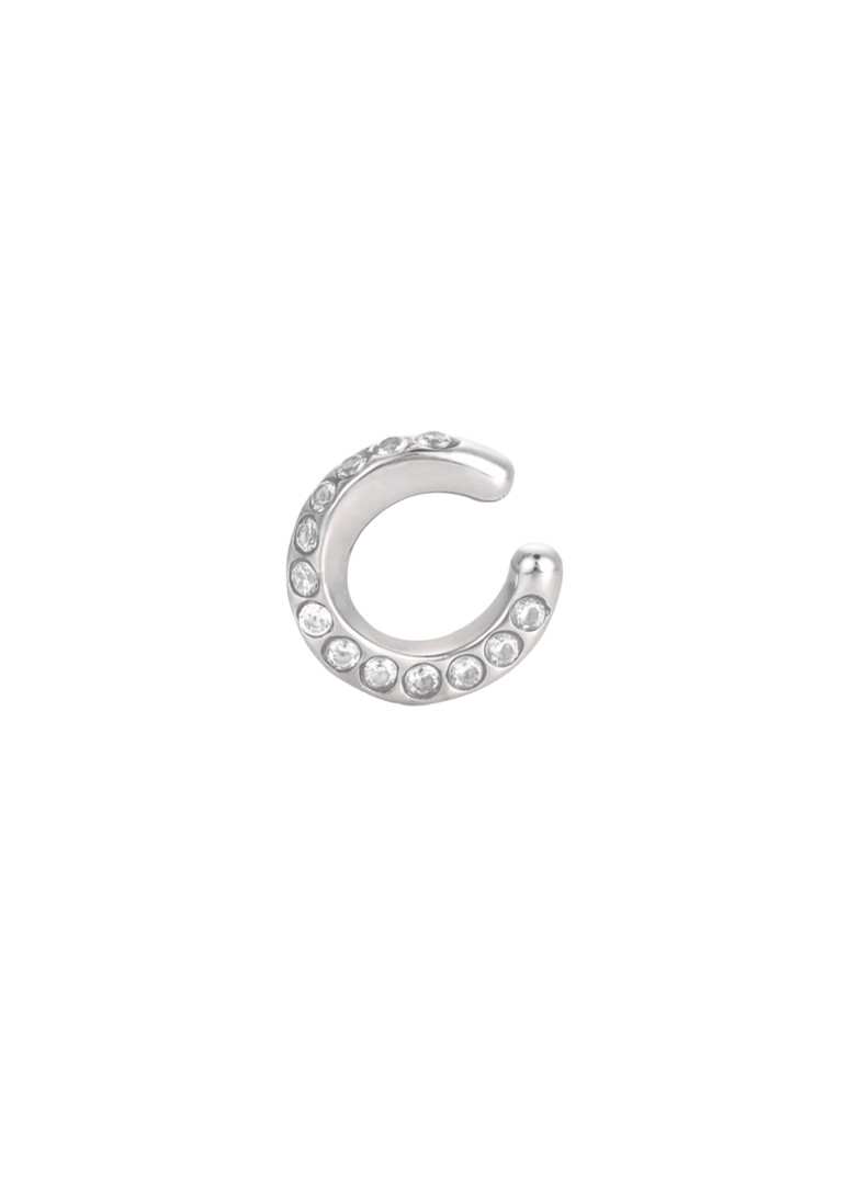 Silver-tone crystal cuff Honorito Star