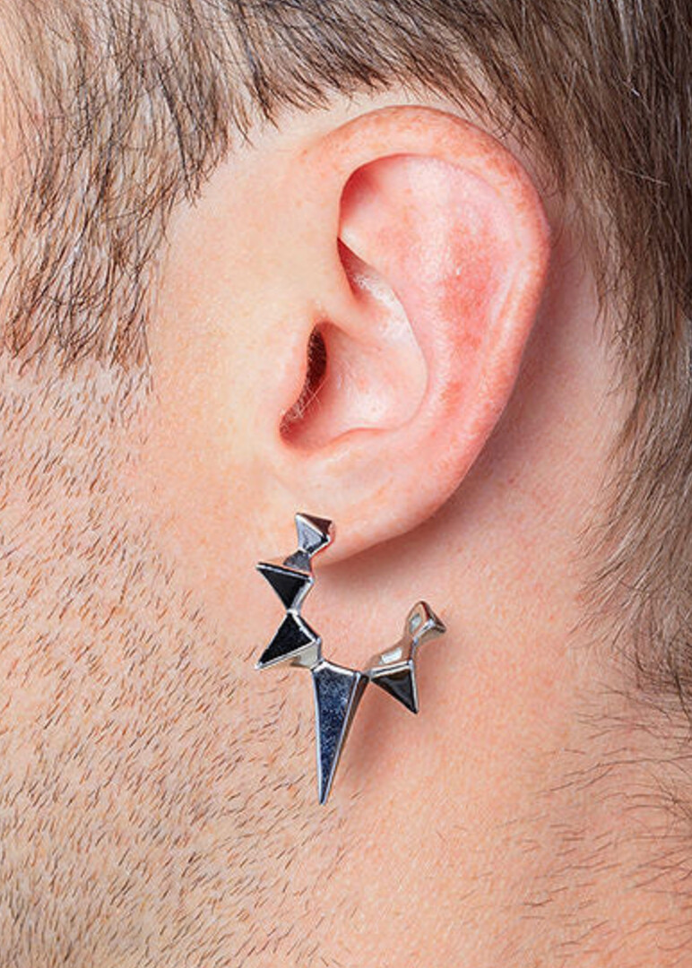silver-tone iggy mono-earring