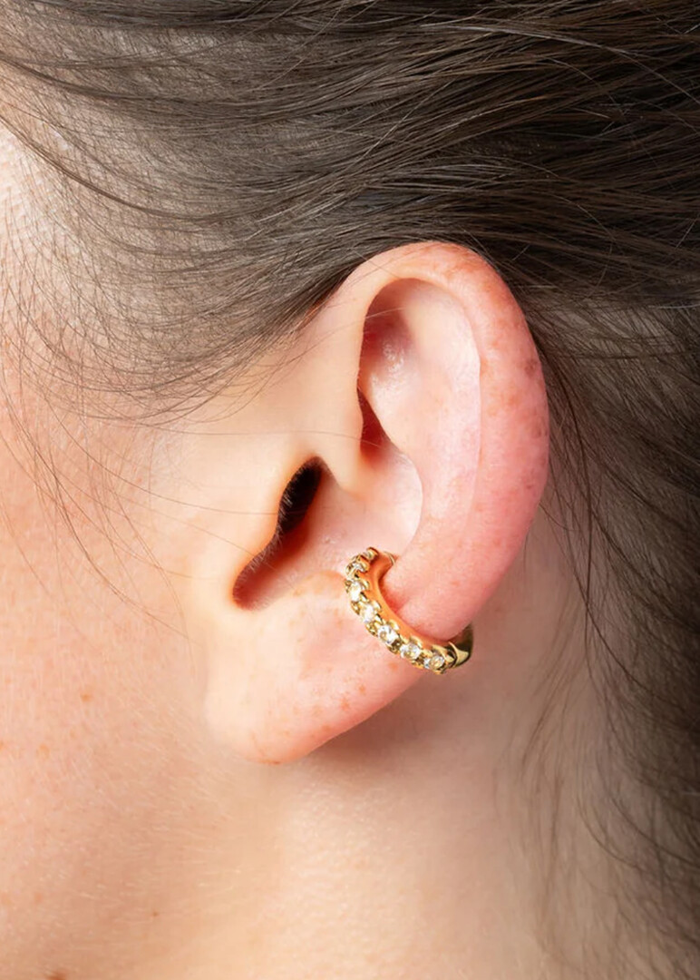 gold-tone kim crystal cuff